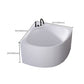 White Acrylic Corner Soaking Bath Modern Back to Wall Bathtub Clearhalo 'Bathroom Remodel & Bathroom Fixtures' 'Bathtubs' 'Home Improvement' 'home_improvement' 'home_improvement_bathtubs' 'Showers & Bathtubs' 1200x1200_05d28f74-e682-48bc-b78c-2aa131a3df83