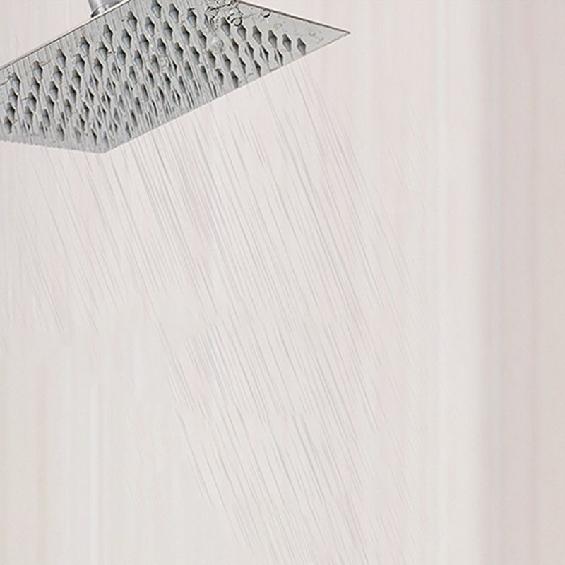 Contemporary Shower Combo Fixed Shower Head Stainless Steel Wall-Mount Square Shower Head Clearhalo 'Bathroom Remodel & Bathroom Fixtures' 'Home Improvement' 'home_improvement' 'home_improvement_shower_heads' 'Shower Heads' 'shower_heads' 'Showers & Bathtubs Plumbing' 'Showers & Bathtubs' 1200x1200_05d7482f-fcd0-4b07-91b7-bbb30ef46910