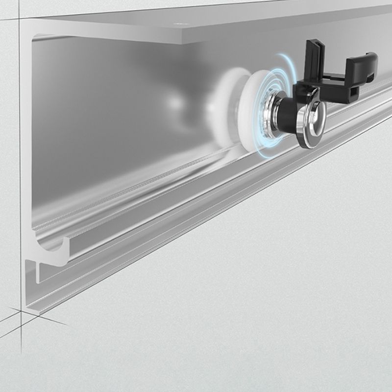 Black Double Sliding Shower Bath Door Semi-Frameless Tempered Shower Doors Clearhalo 'Bathroom Remodel & Bathroom Fixtures' 'Home Improvement' 'home_improvement' 'home_improvement_shower_tub_doors' 'Shower and Tub Doors' 'shower_tub_doors' 'Showers & Bathtubs' 1200x1200_05d95728-c4f6-4d25-afd1-18398710bfb8