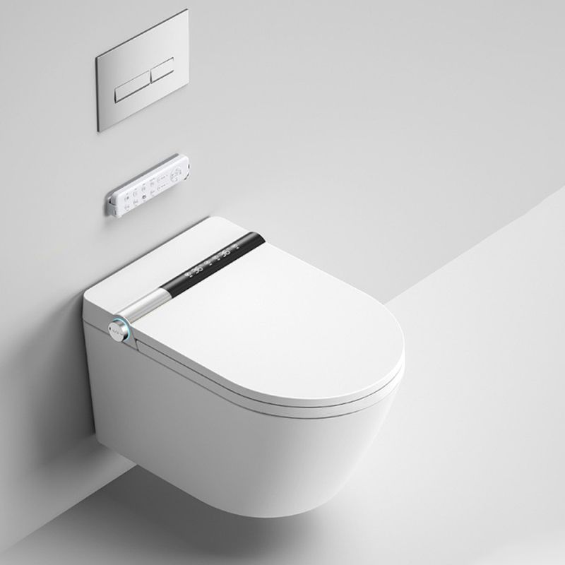 White Antimicrobial Bidet Elongated Smart Toilet with Unlimited Warm Water Clearhalo 'Bathroom Remodel & Bathroom Fixtures' 'Bidets' 'Home Improvement' 'home_improvement' 'home_improvement_bidets' 'Toilets & Bidets' 1200x1200_05e17975-a740-4e7b-89cd-8f0bafbfe3e1