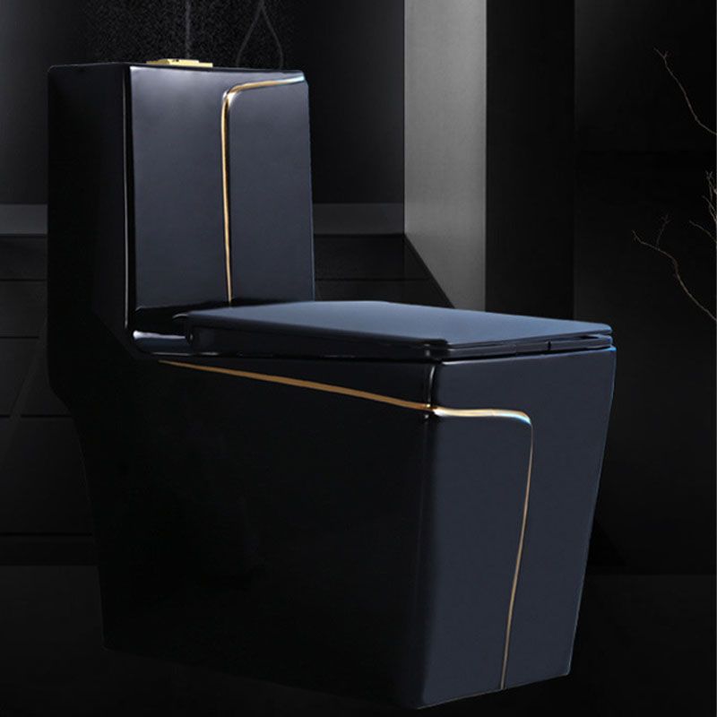 Household Water-saving Toilet Siphon One-piece Large-diameter Toilet in Black Finish Clearhalo 'Bathroom Remodel & Bathroom Fixtures' 'Home Improvement' 'home_improvement' 'home_improvement_toilets' 'Toilets & Bidets' 'Toilets' 1200x1200_05e82c61-69ea-4329-93ab-1fcbb8bb193a