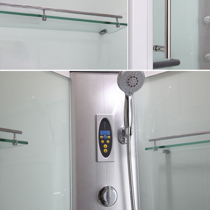 White Framed Rectangle Shower Stall Clear Tempered Glass Shower Stall Clearhalo 'Bathroom Remodel & Bathroom Fixtures' 'Home Improvement' 'home_improvement' 'home_improvement_shower_stalls_enclosures' 'Shower Stalls & Enclosures' 'shower_stalls_enclosures' 'Showers & Bathtubs' 1200x1200_05fe78f1-1a31-4f17-bece-64b7aeb31f61
