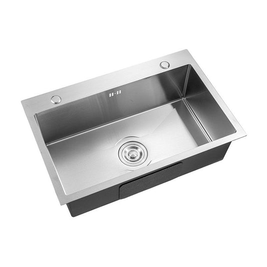 Modern Kitchen Sink Stainless Steel with Basket Strainer and Drain Assembly Sink Clearhalo 'Home Improvement' 'home_improvement' 'home_improvement_kitchen_sinks' 'Kitchen Remodel & Kitchen Fixtures' 'Kitchen Sinks & Faucet Components' 'Kitchen Sinks' 'kitchen_sinks' 1200x1200_0602dfeb-9038-4e4a-bfbd-d129bf58c11a