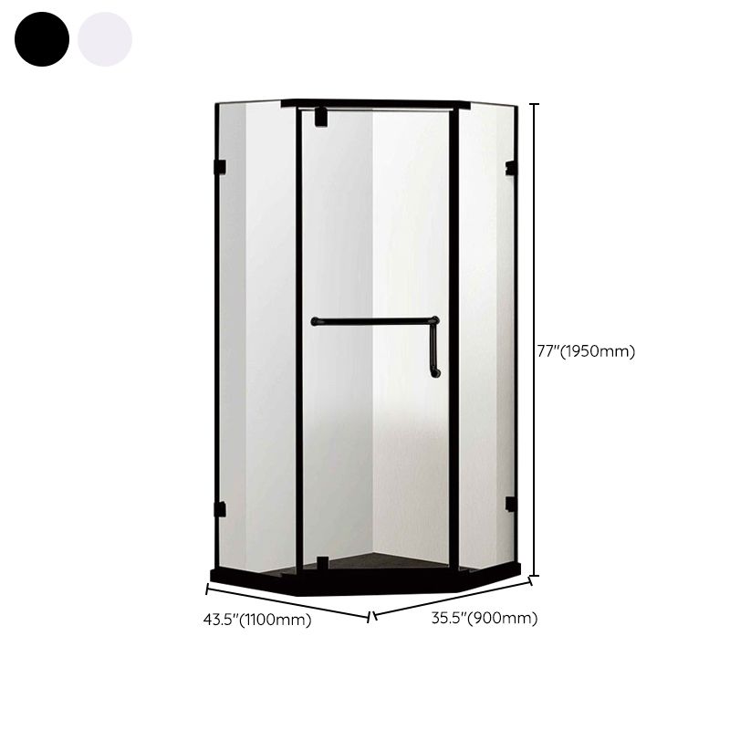Neo-Angle Tempered Glass Shower Enclosure with Shower Door Corner Shower Enclosure Clearhalo 'Bathroom Remodel & Bathroom Fixtures' 'Home Improvement' 'home_improvement' 'home_improvement_shower_stalls_enclosures' 'Shower Stalls & Enclosures' 'shower_stalls_enclosures' 'Showers & Bathtubs' 1200x1200_0611613d-089e-4693-9197-1ac58078ef0c