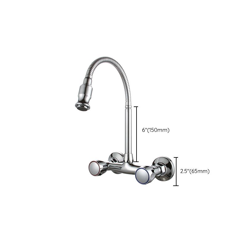 Modern Kitchen Faucet Brass Knob Handle High Arch Wall Mounted Pot Filler Faucet Clearhalo 'Home Improvement' 'home_improvement' 'home_improvement_kitchen_faucets' 'Kitchen Faucets' 'Kitchen Remodel & Kitchen Fixtures' 'Kitchen Sinks & Faucet Components' 'kitchen_faucets' 1200x1200_0636e466-f4d4-432c-b98e-aea832935335