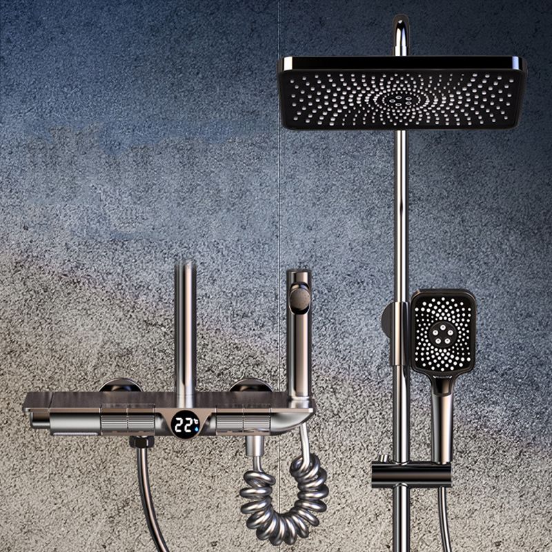 Modern Shower Head Combo Brass Adjustable Spray Pattern Shower System Clearhalo 'Bathroom Remodel & Bathroom Fixtures' 'Home Improvement' 'home_improvement' 'home_improvement_shower_faucets' 'Shower Faucets & Systems' 'shower_faucets' 'Showers & Bathtubs Plumbing' 'Showers & Bathtubs' 1200x1200_066d6b1c-876a-4210-8788-78f266aaafcc