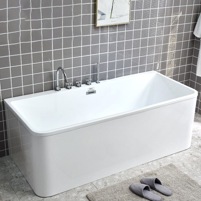 Modern Rectangular Bath Acrylic Center-Front Freestanding Bathtub Clearhalo 'Bathroom Remodel & Bathroom Fixtures' 'Bathtubs' 'Home Improvement' 'home_improvement' 'home_improvement_bathtubs' 'Showers & Bathtubs' 1200x1200_0672a68c-a5c6-45b6-997f-c679ebc46acb