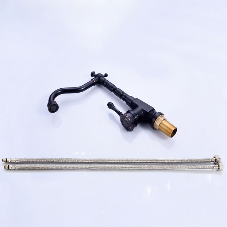 Glam Style Vessel Sink Faucet Swivel Spout Lever Handle Vessel Faucet Clearhalo 'Bathroom Remodel & Bathroom Fixtures' 'Bathroom Sink Faucets' 'Bathroom Sinks & Faucet Components' 'bathroom_sink_faucets' 'Home Improvement' 'home_improvement' 'home_improvement_bathroom_sink_faucets' 1200x1200_06a6b602-ca7b-4915-9925-e91c24fda6f6