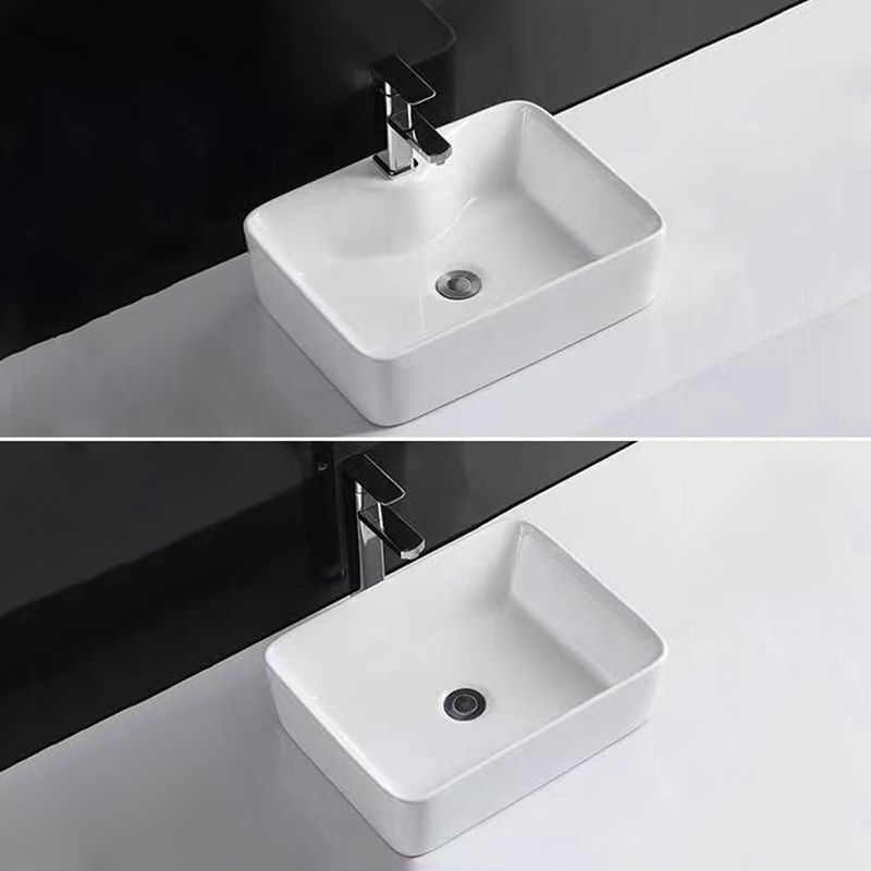 Contemporary Bathroom Sink Porcelain Rectangular Vessel Sink with Pop-Up Drain Clearhalo 'Bathroom Remodel & Bathroom Fixtures' 'Bathroom Sinks & Faucet Components' 'Bathroom Sinks' 'bathroom_sink' 'Home Improvement' 'home_improvement' 'home_improvement_bathroom_sink' 1200x1200_06a9bc2b-5a73-4f3f-9e39-d5e5e89a323f