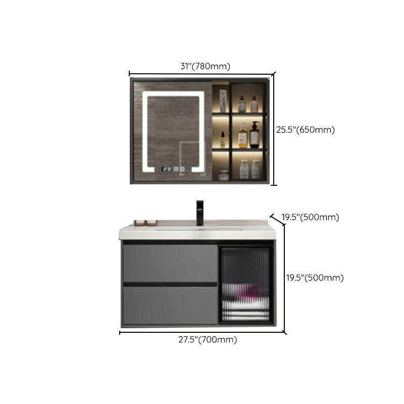 Wall Mount Sink Included Bathroom Sink Vanity with Mirror Sink Clearhalo 'Bathroom Remodel & Bathroom Fixtures' 'Bathroom Vanities' 'bathroom_vanities' 'Home Improvement' 'home_improvement' 'home_improvement_bathroom_vanities' 1200x1200_06b6231c-670d-46b5-b1db-9c429a086376