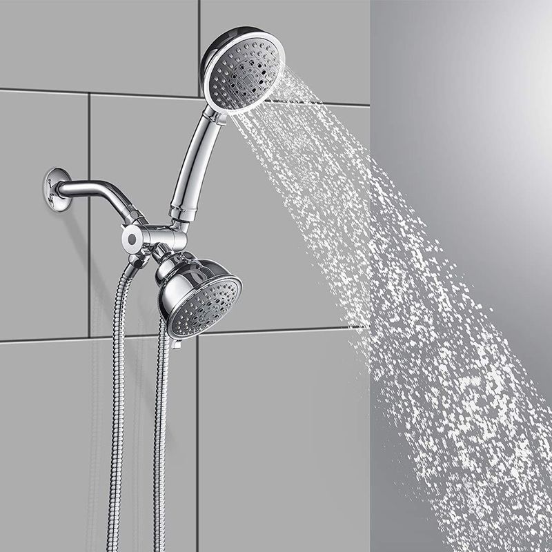 Traditional Style Shower Head Double Bathroom Shower Heads with Round Shape Clearhalo 'Bathroom Remodel & Bathroom Fixtures' 'Home Improvement' 'home_improvement' 'home_improvement_shower_heads' 'Shower Heads' 'shower_heads' 'Showers & Bathtubs Plumbing' 'Showers & Bathtubs' 1200x1200_06cd88ff-aa44-45d3-82d6-e24bb4c969ed