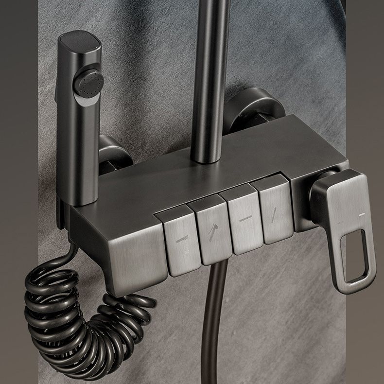 Wall Mounted Shower Adjustable Arm Shower Faucet Metal Shower System with Slide Bar Clearhalo 'Bathroom Remodel & Bathroom Fixtures' 'Home Improvement' 'home_improvement' 'home_improvement_shower_faucets' 'Shower Faucets & Systems' 'shower_faucets' 'Showers & Bathtubs Plumbing' 'Showers & Bathtubs' 1200x1200_06cf52cb-90e1-417f-9edf-619087fd0107