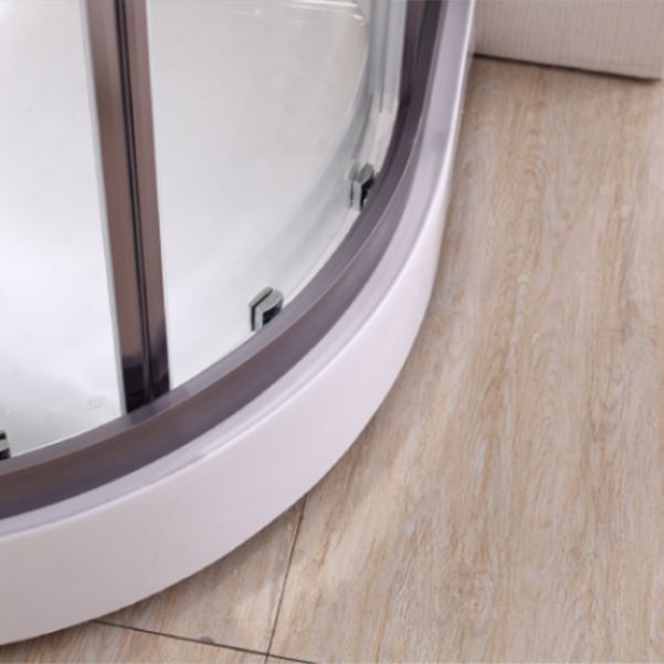 Round Shower Kit Double Sliding Tempered Glass Shower Enclosure Clearhalo 'Bathroom Remodel & Bathroom Fixtures' 'Home Improvement' 'home_improvement' 'home_improvement_shower_stalls_enclosures' 'Shower Stalls & Enclosures' 'shower_stalls_enclosures' 'Showers & Bathtubs' 1200x1200_06e7dd4a-3300-473b-956c-98a740242702