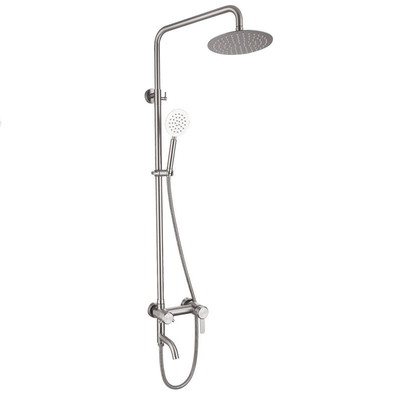 Modern Shower System Stainless Steel Adjustable Shower Head Shower Trim Clearhalo 'Bathroom Remodel & Bathroom Fixtures' 'Home Improvement' 'home_improvement' 'home_improvement_shower_faucets' 'Shower Faucets & Systems' 'shower_faucets' 'Showers & Bathtubs Plumbing' 'Showers & Bathtubs' 1200x1200_073f7be7-24e5-42e9-a8ad-97fc51c07a24