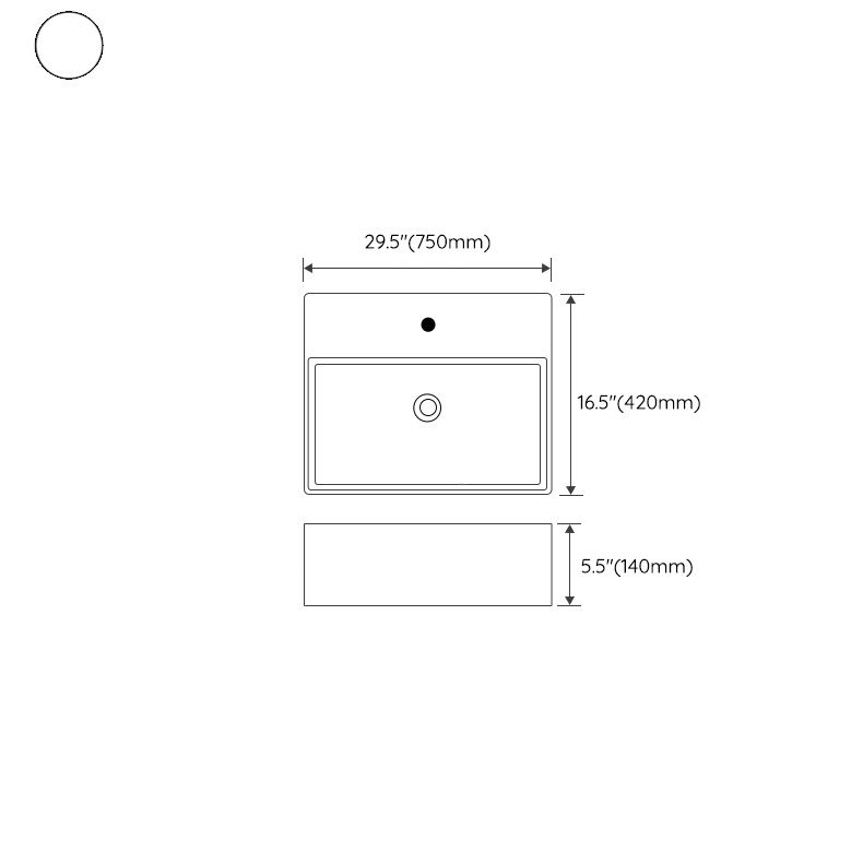 Rectangular Bathroom Sink Ceramic Modern Vessel Bathroom Sink with Faucet Clearhalo 'Bathroom Remodel & Bathroom Fixtures' 'Bathroom Sinks & Faucet Components' 'Bathroom Sinks' 'bathroom_sink' 'Home Improvement' 'home_improvement' 'home_improvement_bathroom_sink' 1200x1200_074b9281-d9d7-48a8-9ce5-5870c0beefad