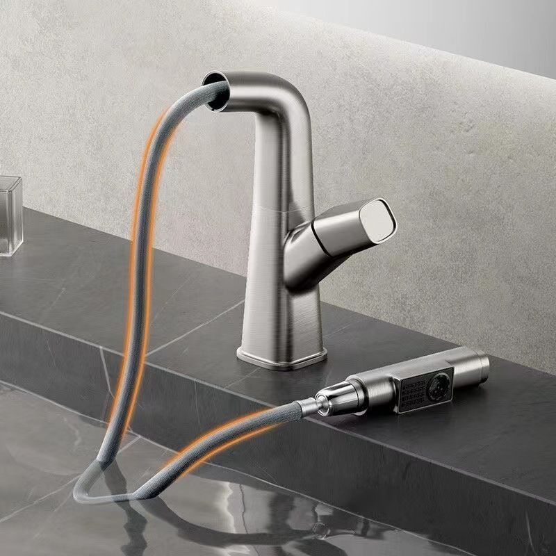 Widespread Sink Faucet Modern Faucet with Single Knob Handle Clearhalo 'Bathroom Remodel & Bathroom Fixtures' 'Bathroom Sink Faucets' 'Bathroom Sinks & Faucet Components' 'bathroom_sink_faucets' 'Home Improvement' 'home_improvement' 'home_improvement_bathroom_sink_faucets' 1200x1200_074c90c6-8f01-469a-884d-bfb5243dab12