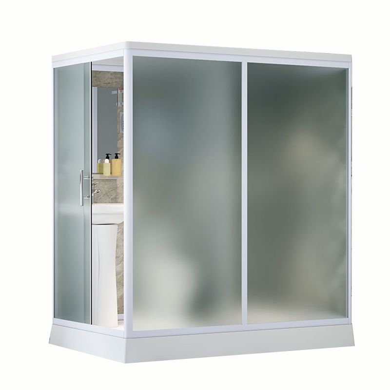 Contemporary Shower Stall Frosted Shower Stall with White Base Clearhalo 'Bathroom Remodel & Bathroom Fixtures' 'Home Improvement' 'home_improvement' 'home_improvement_shower_stalls_enclosures' 'Shower Stalls & Enclosures' 'shower_stalls_enclosures' 'Showers & Bathtubs' 1200x1200_074c935b-6ac6-4860-a9ee-4aae44e903f3