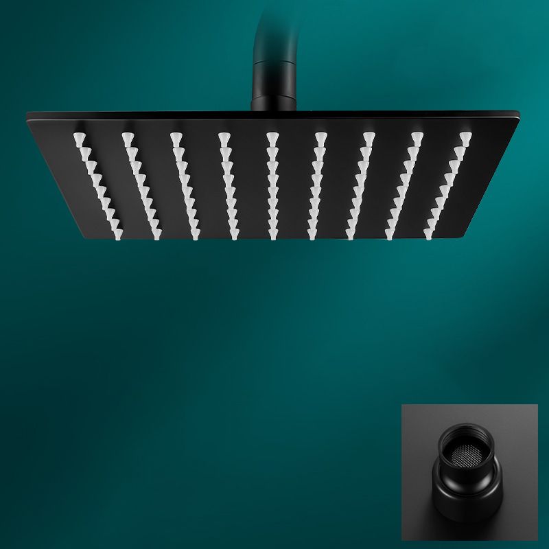 Black Round Fixed Shower Head Modern Style Wall-Mount Showerhead Clearhalo 'Bathroom Remodel & Bathroom Fixtures' 'Home Improvement' 'home_improvement' 'home_improvement_shower_heads' 'Shower Heads' 'shower_heads' 'Showers & Bathtubs Plumbing' 'Showers & Bathtubs' 1200x1200_076596ba-35c9-4346-a390-e9d9b5089485