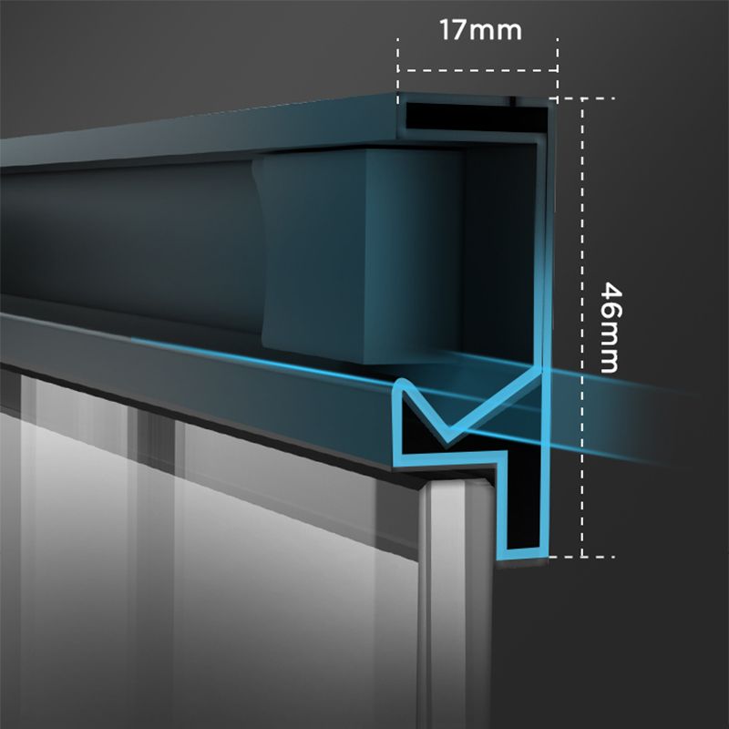 Full Frame Double Sliding Shower Door Tempered Glass Shower Screen Clearhalo 'Bathroom Remodel & Bathroom Fixtures' 'Home Improvement' 'home_improvement' 'home_improvement_shower_tub_doors' 'Shower and Tub Doors' 'shower_tub_doors' 'Showers & Bathtubs' 1200x1200_07955425-6cb4-46f5-9534-ccaf96aeba79