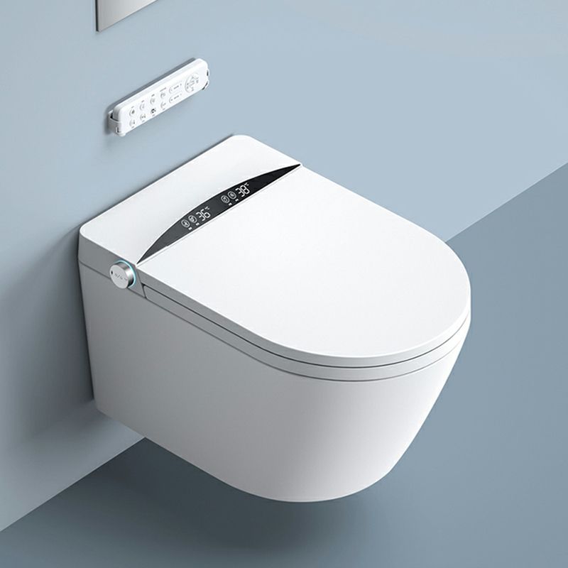 Elongated Smart Bidet White Wall Mounted Heated Seat Ceramic Clearhalo 'Bathroom Remodel & Bathroom Fixtures' 'Bidets' 'Home Improvement' 'home_improvement' 'home_improvement_bidets' 'Toilets & Bidets' 1200x1200_0798327c-2cd4-43ac-b526-125aee8685fb