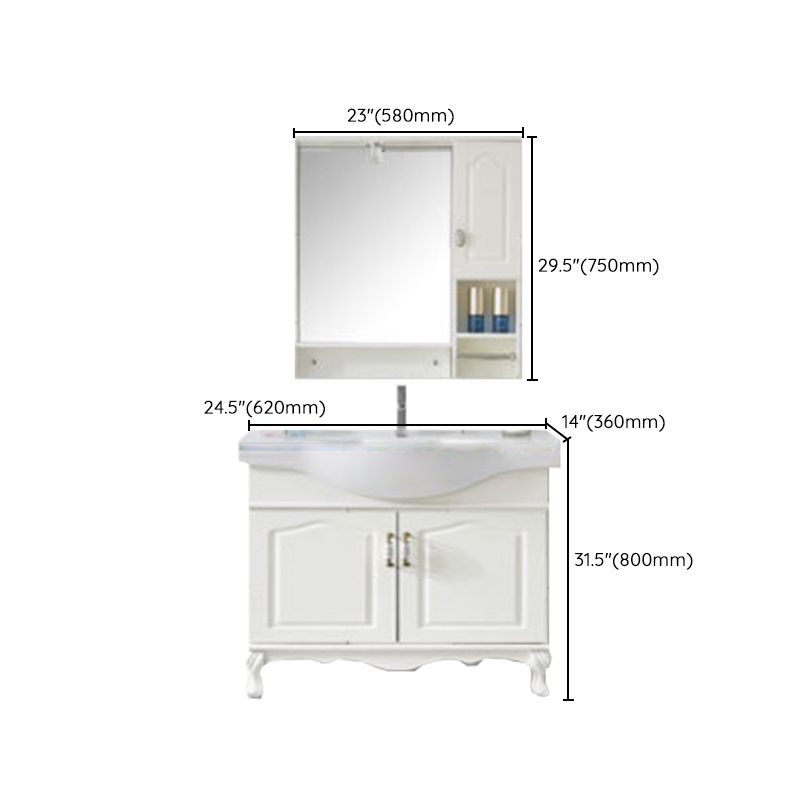 Traditional Freestanding Bathroom Sink Vanity Wood Sink Vanity with Mirror Clearhalo 'Bathroom Remodel & Bathroom Fixtures' 'Bathroom Vanities' 'bathroom_vanities' 'Home Improvement' 'home_improvement' 'home_improvement_bathroom_vanities' 1200x1200_07afc3a3-4175-462a-8ea6-2fcc809c2b07