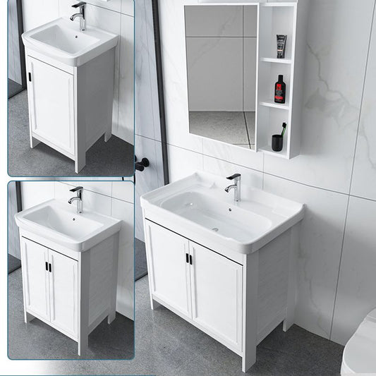Metal Glam Bathroom Vanity Set Freestanding Single-Sink Bathroom Vanity Clearhalo 'Bathroom Remodel & Bathroom Fixtures' 'Bathroom Vanities' 'bathroom_vanities' 'Home Improvement' 'home_improvement' 'home_improvement_bathroom_vanities' 1200x1200_07b88781-7ebf-4c54-a3ad-4d48d0c46b27