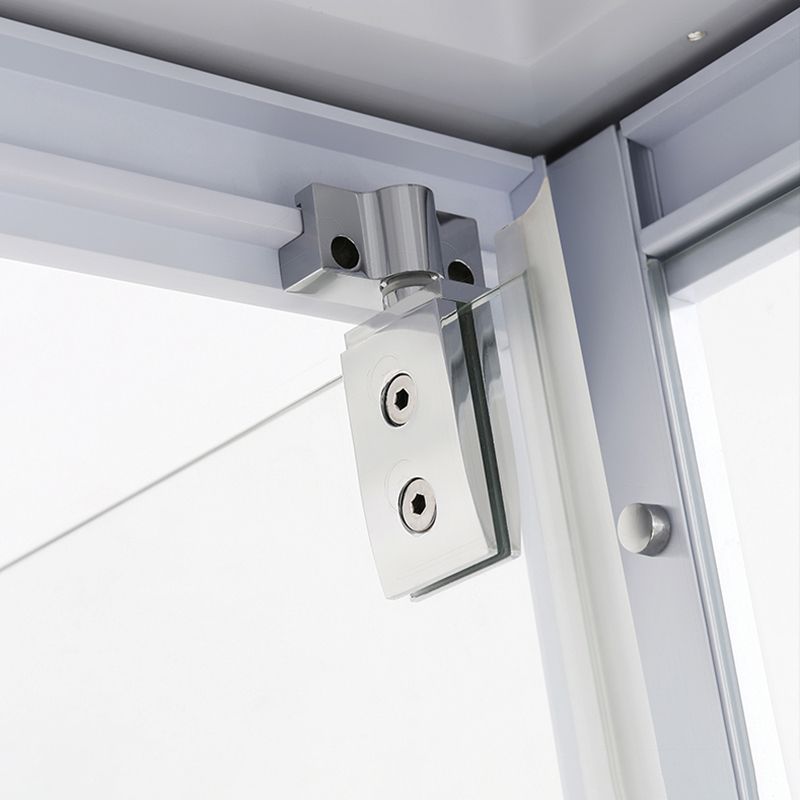 Contemporary Shower Enclosure Frosted Rectangle Shower Enclosure in White Clearhalo 'Bathroom Remodel & Bathroom Fixtures' 'Home Improvement' 'home_improvement' 'home_improvement_shower_stalls_enclosures' 'Shower Stalls & Enclosures' 'shower_stalls_enclosures' 'Showers & Bathtubs' 1200x1200_07c9d583-b7a8-4b56-ada8-5e9a481b080c