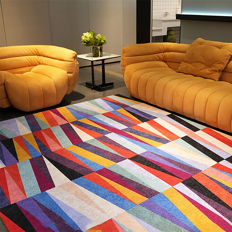 Modern Carpet Tiles Geometric Print Square Stain Resistant Carpet Tiles Clearhalo 'Carpet Tiles & Carpet Squares' 'carpet_tiles_carpet_squares' 'Flooring 'Home Improvement' 'home_improvement' 'home_improvement_carpet_tiles_carpet_squares' Walls and Ceiling' 1200x1200_07cbb31f-6884-4e48-b844-01a9c2f12162