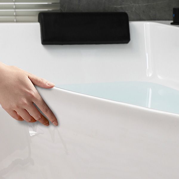 Modern Corner Acrylic Bathtub Soaking White Back to Wall Bath Clearhalo 'Bathroom Remodel & Bathroom Fixtures' 'Bathtubs' 'Home Improvement' 'home_improvement' 'home_improvement_bathtubs' 'Showers & Bathtubs' 1200x1200_07d27243-0d05-4dfc-8b72-b70be060d348