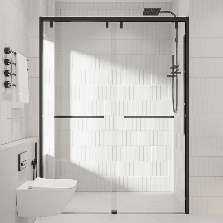 Transparent Tempered Shower Bath Door Double Sliding Shower Door Clearhalo 'Bathroom Remodel & Bathroom Fixtures' 'Home Improvement' 'home_improvement' 'home_improvement_shower_tub_doors' 'Shower and Tub Doors' 'shower_tub_doors' 'Showers & Bathtubs' 1200x1200_07da8d29-4299-4b82-abfc-0ea0732f21e6
