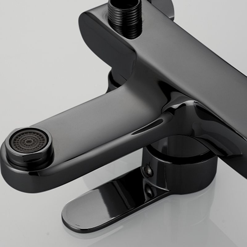 Contemporary Bath Filler Trim Wall Mounted Fixed Bathroom Faucet Clearhalo 'Bathroom Remodel & Bathroom Fixtures' 'Bathtub Faucets' 'bathtub_faucets' 'Home Improvement' 'home_improvement' 'home_improvement_bathtub_faucets' 1200x1200_07e4080c-5604-4b0e-a434-fd0c2a6699f6