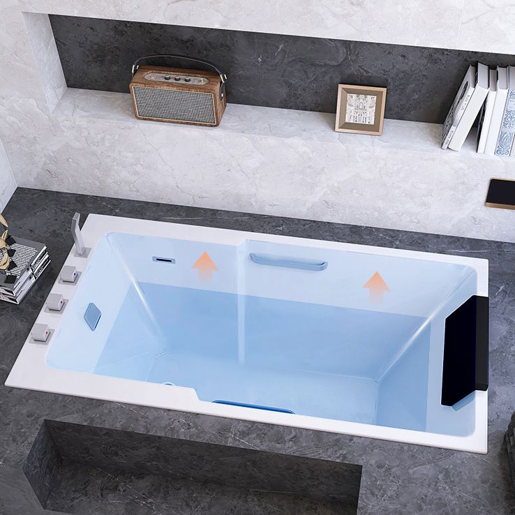 Modern Soaking Acrylic Bathtub Rectangular Drop-in White Bath Clearhalo 'Bathroom Remodel & Bathroom Fixtures' 'Bathtubs' 'Home Improvement' 'home_improvement' 'home_improvement_bathtubs' 'Showers & Bathtubs' 1200x1200_080c0d15-3702-451d-82f3-695faa69c683