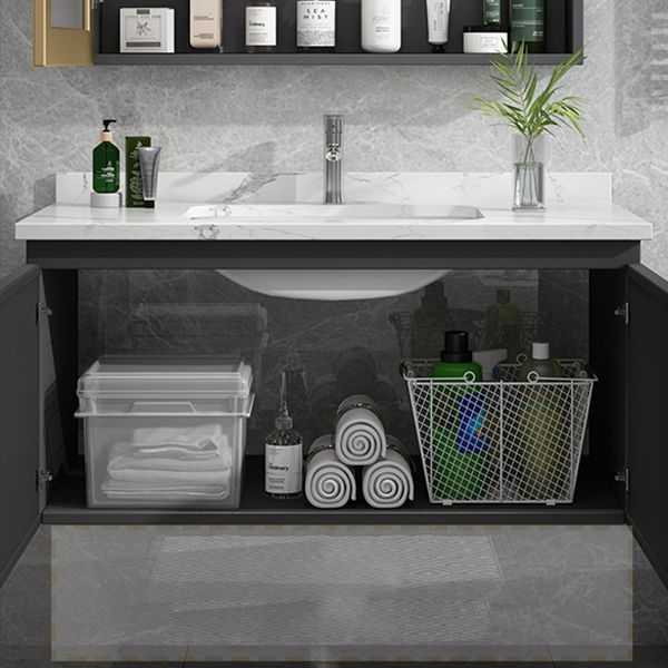 Modern Bathroom Vanity Set Wall Mount Bathroom Sink Vanity with Mirror Clearhalo 'Bathroom Remodel & Bathroom Fixtures' 'Bathroom Vanities' 'bathroom_vanities' 'Home Improvement' 'home_improvement' 'home_improvement_bathroom_vanities' 1200x1200_0818c801-8b38-4c2a-9b1d-ca293cbb0824