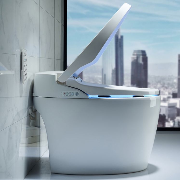 Contemporary Ceramic White Elongated Heated Seat Floor Mount Bidet Clearhalo 'Bathroom Remodel & Bathroom Fixtures' 'Bidets' 'Home Improvement' 'home_improvement' 'home_improvement_bidets' 'Toilets & Bidets' 1200x1200_081f8d33-ff3b-49ee-96be-e7fac25b13fc