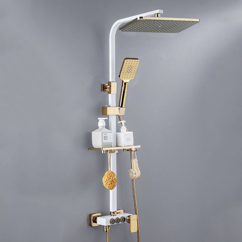 Modern Style Shower System Wall Mounted Spot Resist Shower System with Hand Shower Clearhalo 'Bathroom Remodel & Bathroom Fixtures' 'Home Improvement' 'home_improvement' 'home_improvement_shower_faucets' 'Shower Faucets & Systems' 'shower_faucets' 'Showers & Bathtubs Plumbing' 'Showers & Bathtubs' 1200x1200_083b3b91-8887-4e2d-9b33-9c0147a6cb0b