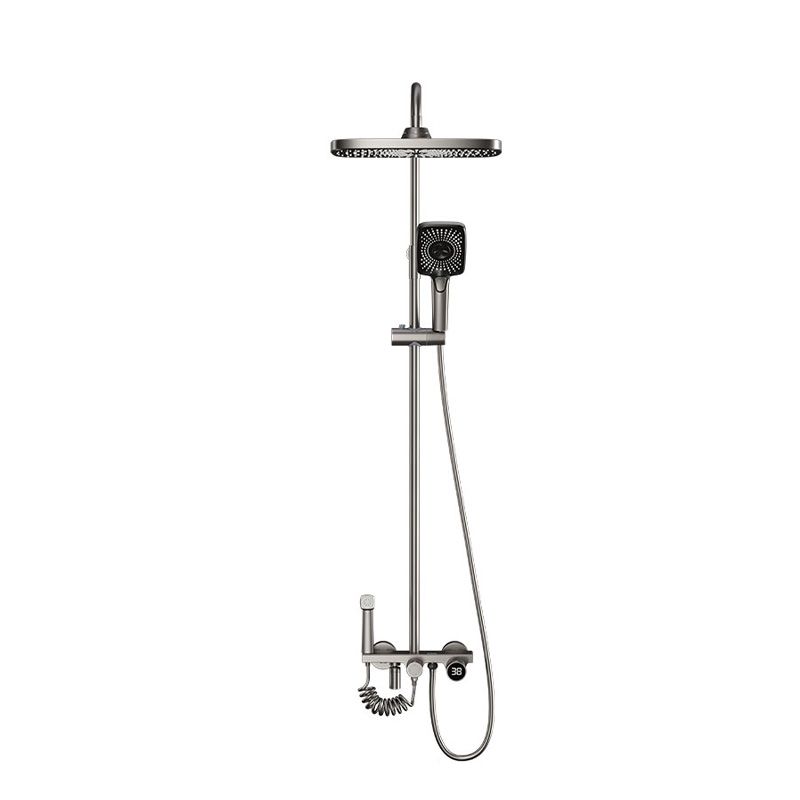 Swivel Shower System Adjustable Spray Pattern Shower Head Combo Clearhalo 'Bathroom Remodel & Bathroom Fixtures' 'Home Improvement' 'home_improvement' 'home_improvement_shower_faucets' 'Shower Faucets & Systems' 'shower_faucets' 'Showers & Bathtubs Plumbing' 'Showers & Bathtubs' 1200x1200_084fdd3c-637e-4b40-af91-a5459756f2b5