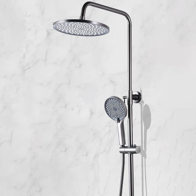 Brass Round Shower System Thermostatic Slide Bar Included Shower Set Clearhalo 'Bathroom Remodel & Bathroom Fixtures' 'Home Improvement' 'home_improvement' 'home_improvement_shower_faucets' 'Shower Faucets & Systems' 'shower_faucets' 'Showers & Bathtubs Plumbing' 'Showers & Bathtubs' 1200x1200_08551506-24c0-4238-8a6b-cd26277a8a77