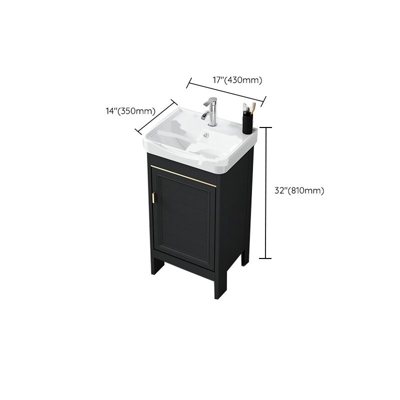 Modern Metal Sink Cabinet Mirror Wall-Mounted Bathroom Vanity Cabinet in Black Clearhalo 'Bathroom Remodel & Bathroom Fixtures' 'Bathroom Vanities' 'bathroom_vanities' 'Home Improvement' 'home_improvement' 'home_improvement_bathroom_vanities' 1200x1200_085d0a10-6d29-40bb-a678-6fd92b6c25d7