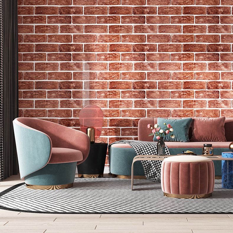 Brick Joint Peel & Stick Tile 12" x 24" Rectangular PVC Wallpaper Clearhalo 'Flooring 'Home Improvement' 'home_improvement' 'home_improvement_peel_stick_blacksplash' 'Peel & Stick Backsplash Tile' 'peel_stick_blacksplash' 'Walls & Ceilings' Walls and Ceiling' 1200x1200_0862a804-2fad-405b-a88c-5379282d9b94