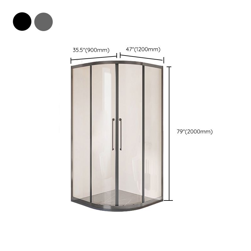Framed Double Sliding Shower Stall Tempered Glass Shower Stall Clearhalo 'Bathroom Remodel & Bathroom Fixtures' 'Home Improvement' 'home_improvement' 'home_improvement_shower_stalls_enclosures' 'Shower Stalls & Enclosures' 'shower_stalls_enclosures' 'Showers & Bathtubs' 1200x1200_087c9ca8-ef3e-49c2-824c-c0fa4018bdc6