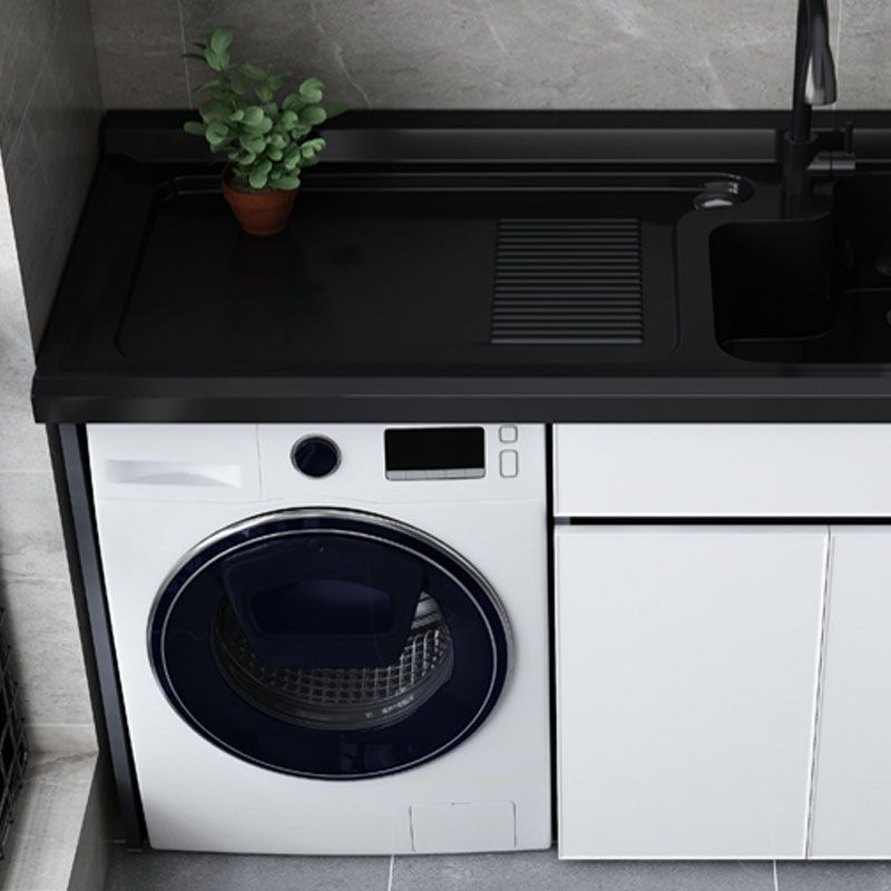 Freestanding Metal Modern Bathroom Sink Vanity with Faucet Sink Clearhalo 'Bathroom Remodel & Bathroom Fixtures' 'Bathroom Vanities' 'bathroom_vanities' 'Home Improvement' 'home_improvement' 'home_improvement_bathroom_vanities' 1200x1200_088f3585-3875-4a22-b9d8-18bb0dbc39c5