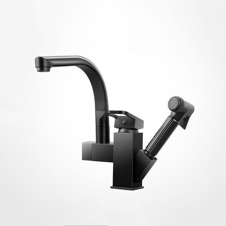 Modern 1-Handle Faucet with Water Dispenser with Pull out Sprayer Faucet Clearhalo 'Home Improvement' 'home_improvement' 'home_improvement_kitchen_faucets' 'Kitchen Faucets' 'Kitchen Remodel & Kitchen Fixtures' 'Kitchen Sinks & Faucet Components' 'kitchen_faucets' 1200x1200_08a17924-044d-4c76-8702-2419e660a583