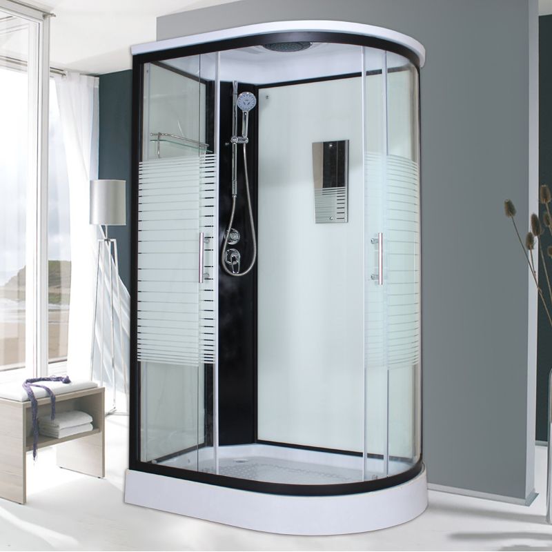 Corner Tempered Glass Shower Stall Home Round Double Sliding Shower Stall Clearhalo 'Bathroom Remodel & Bathroom Fixtures' 'Home Improvement' 'home_improvement' 'home_improvement_shower_stalls_enclosures' 'Shower Stalls & Enclosures' 'shower_stalls_enclosures' 'Showers & Bathtubs' 1200x1200_08aa682d-dccc-41a9-8efc-ee29133edd2e