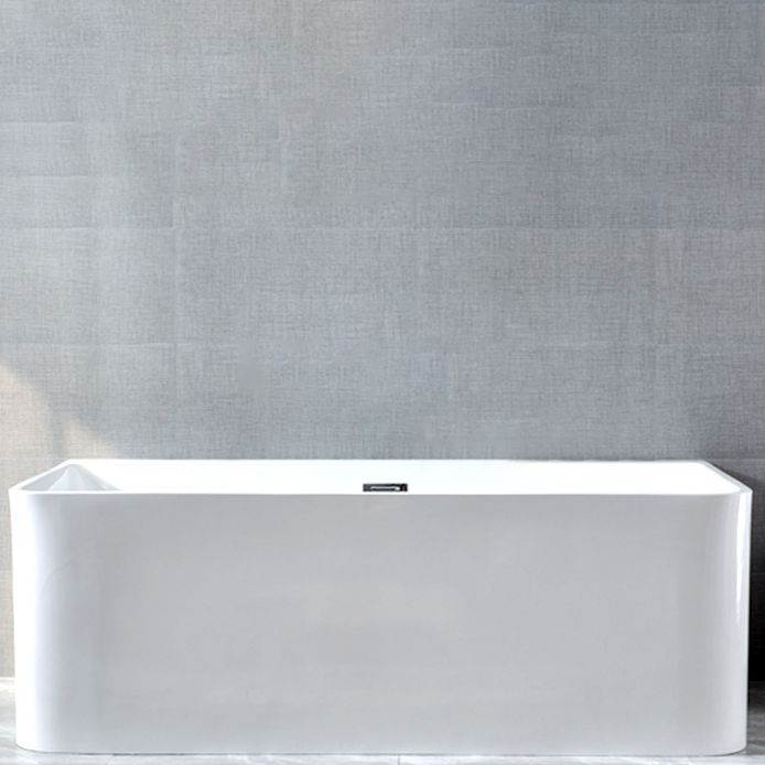 Back to Wall Bathtub Rectangular Antique Finish Soaking Bath Clearhalo 'Bathroom Remodel & Bathroom Fixtures' 'Bathtubs' 'Home Improvement' 'home_improvement' 'home_improvement_bathtubs' 'Showers & Bathtubs' 1200x1200_08afda5e-ec20-46e3-bb34-9063bf0af744