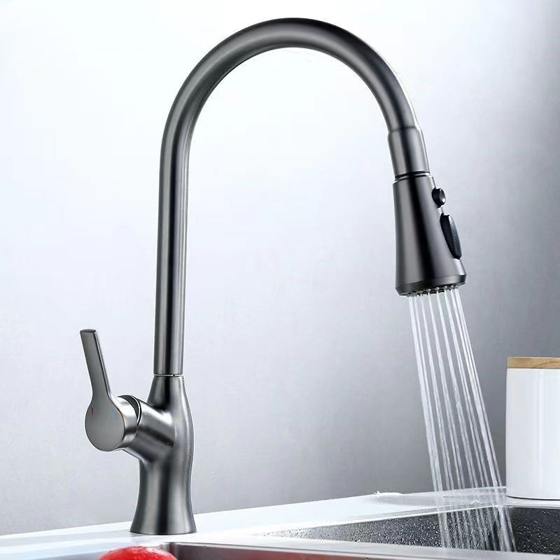 1-Handle Faucets Pull down Copper with Water Dispenser Standard Kitchen Faucets Clearhalo 'Home Improvement' 'home_improvement' 'home_improvement_kitchen_faucets' 'Kitchen Faucets' 'Kitchen Remodel & Kitchen Fixtures' 'Kitchen Sinks & Faucet Components' 'kitchen_faucets' 1200x1200_08bbce5b-7f1f-400f-b8ad-7cbd0606263e