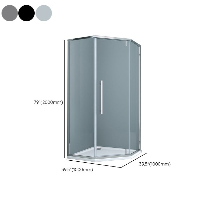 304 Stainless Steel Frame Shower Enclosure Neo-Angle Tempered Glass Shower Stall Clearhalo 'Bathroom Remodel & Bathroom Fixtures' 'Home Improvement' 'home_improvement' 'home_improvement_shower_stalls_enclosures' 'Shower Stalls & Enclosures' 'shower_stalls_enclosures' 'Showers & Bathtubs' 1200x1200_08c26598-6f16-43c4-a8ef-b0e23181822a
