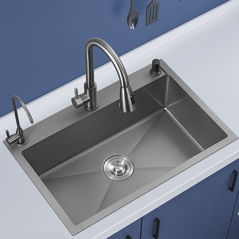 Contemporary Style Kitchen Sink Soundproof Kitchen Sink with Basket Strainer Clearhalo 'Home Improvement' 'home_improvement' 'home_improvement_kitchen_sinks' 'Kitchen Remodel & Kitchen Fixtures' 'Kitchen Sinks & Faucet Components' 'Kitchen Sinks' 'kitchen_sinks' 1200x1200_08d06a31-186b-4ecf-88fa-f9d4eb044cbb