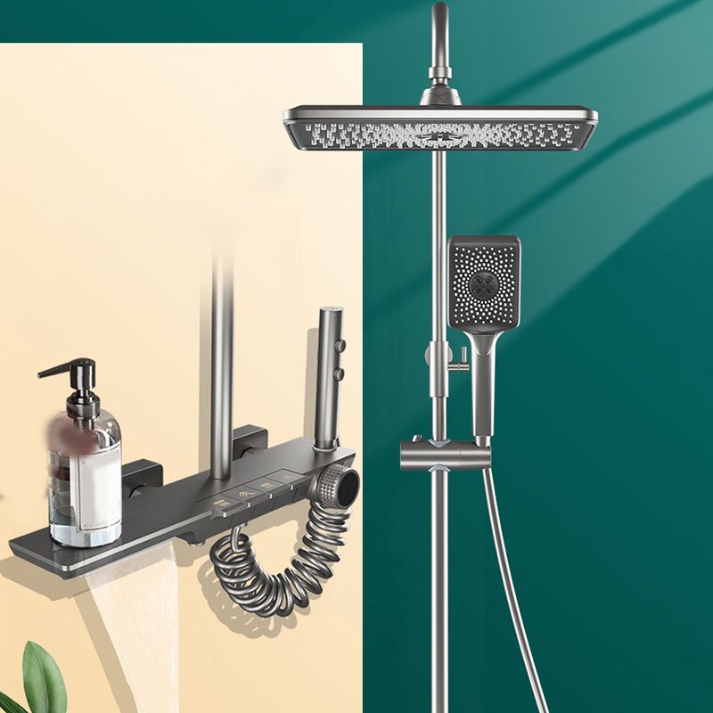 Modern Shower Head Combo Gray Valve Included Tub and Shower Faucet Clearhalo 'Bathroom Remodel & Bathroom Fixtures' 'Home Improvement' 'home_improvement' 'home_improvement_shower_faucets' 'Shower Faucets & Systems' 'shower_faucets' 'Showers & Bathtubs Plumbing' 'Showers & Bathtubs' 1200x1200_08e381d3-cb45-4c80-80ed-1de49dfb87f1