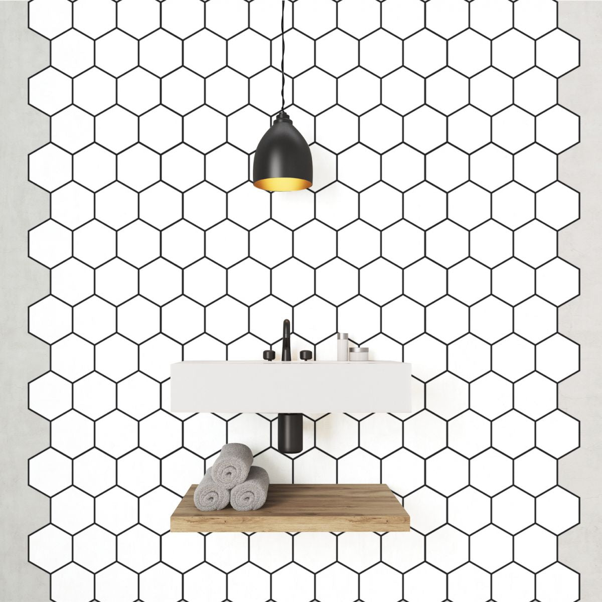 Peel and Stick Tiles Hexagonal Plastic Waterproof Peel & Stick Tile for Shower 2-Pack Clearhalo 'Flooring 'Home Improvement' 'home_improvement' 'home_improvement_peel_stick_blacksplash' 'Peel & Stick Backsplash Tile' 'peel_stick_blacksplash' 'Walls & Ceilings' Walls and Ceiling' 1200x1200_08f219ca-035d-4d59-aed8-ac63f312e76a