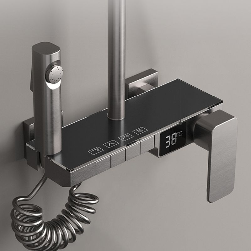 Contemporary Wall Mounted Shower System Slide Bar Included Shower Set Clearhalo 'Bathroom Remodel & Bathroom Fixtures' 'Home Improvement' 'home_improvement' 'home_improvement_shower_faucets' 'Shower Faucets & Systems' 'shower_faucets' 'Showers & Bathtubs Plumbing' 'Showers & Bathtubs' 1200x1200_08f3ff37-b524-419f-ac69-c38749538b23